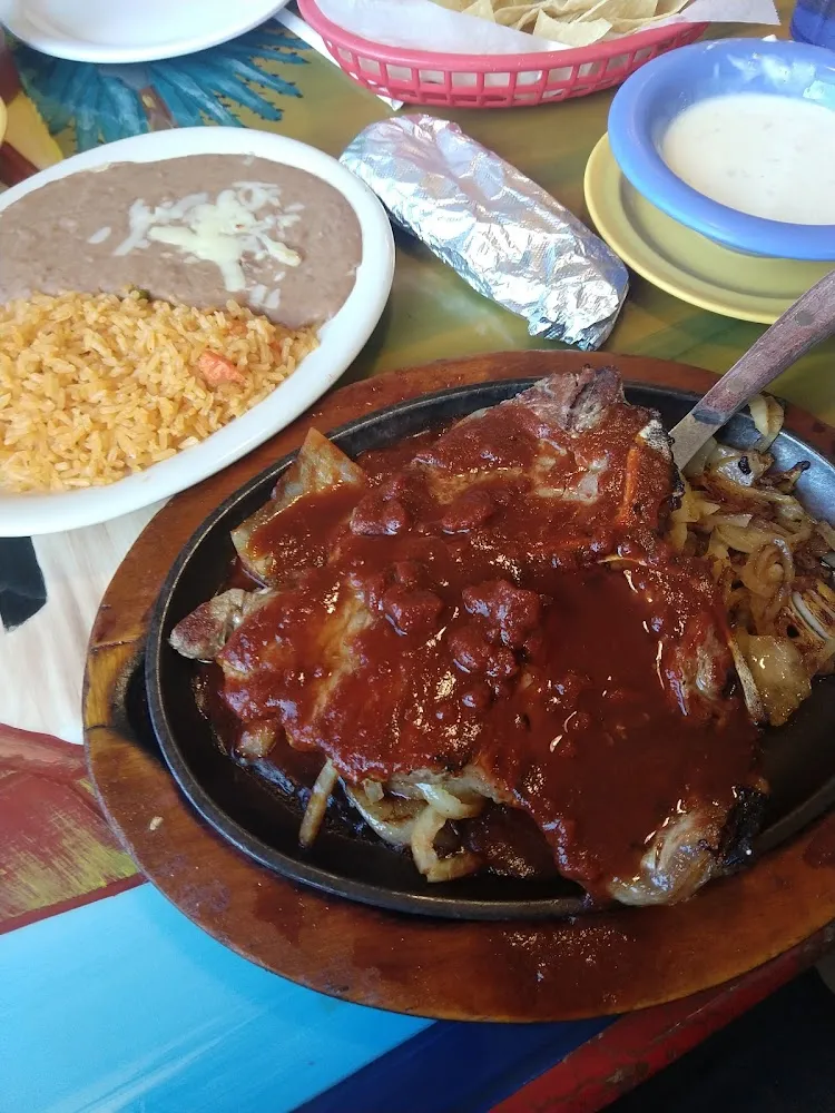 Steak Ranchero Refried Beans Rice Cheese Dip